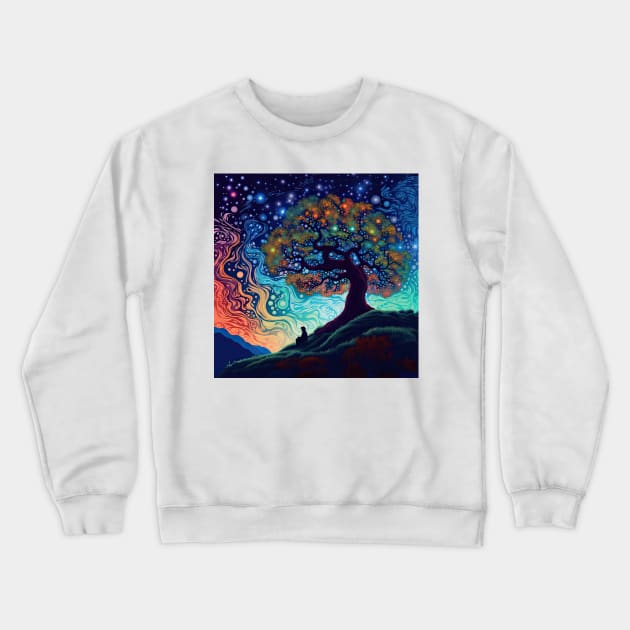 Mystical Psychedelic Oasis Crewneck Sweatshirt by thewandswant